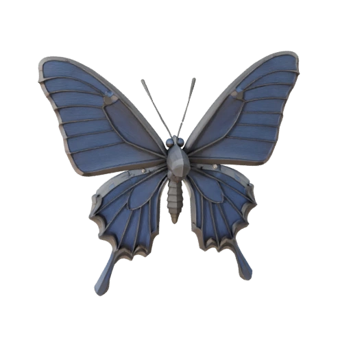 Low Poly Swallowtail Butterfly 3D Model - Unity Game Asset with FBX