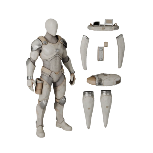 Modelo de Personaje Post-Apocalíptico - Articulado
