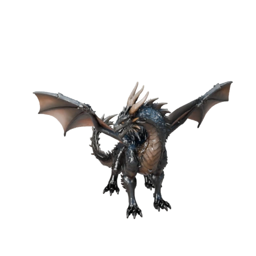 Modelo 3D de Dragón de Tormenta para Blender - Asset PBR con Texturas