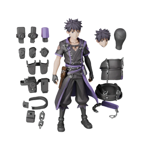 Anime Arcane Samurai Character Model - Rigged