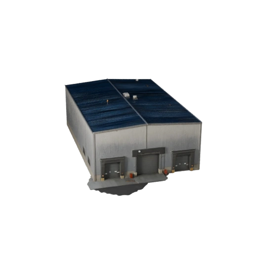 Low Poly Shipyard Warehouse 3D Model for Games & VR