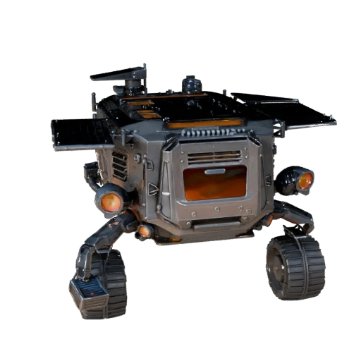 Modelo 3D de Rover de Carga Lunar para Blender e Jogos - PBR