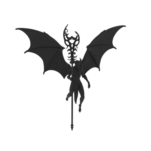 Dunkle Fantasie Lich Nekromant Miniatur STL - Flügelspannweite