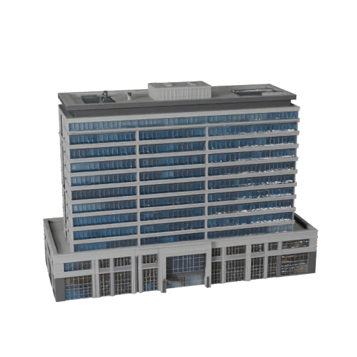 Высокополигональная 3D-модель офиса исследовательского института для Archviz