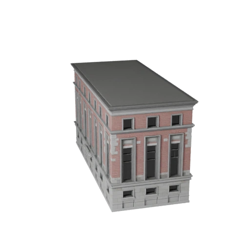 Modelo 3D de Fachada de Pedra Imprimível STL - Ativo de Escala Imprimível