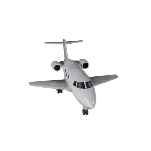 Private Jet 3D Model for Blender - Render Ready Asset