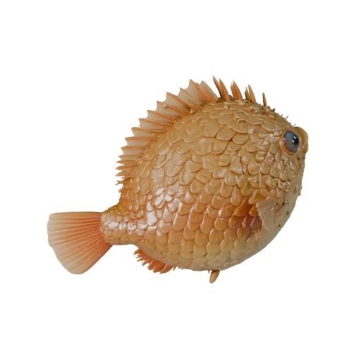 Hoher Poly Kugelfisch 3D-Modell - Detailliertes STL-Asset für den Druck