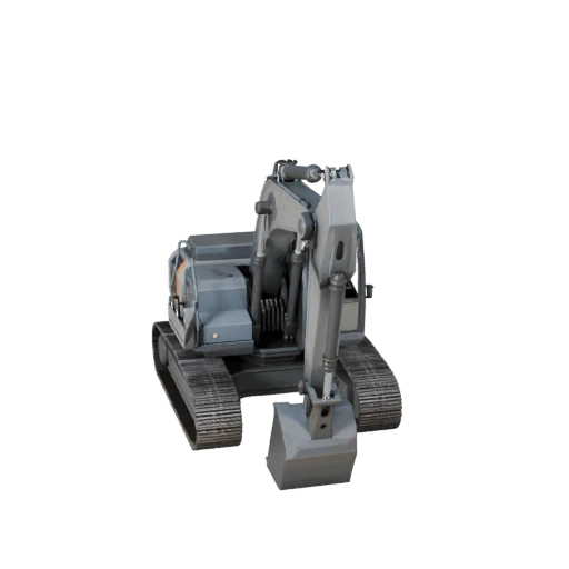 Low Poly Excavator 3D Model for Unity & Unreal PBR Asset
