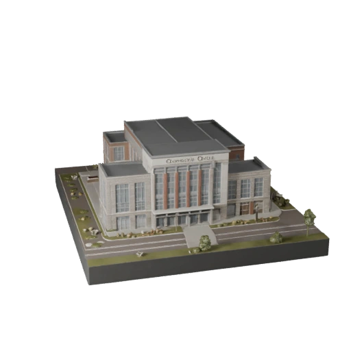 Community Center 3D Model for Unity - Game Asset for Architecture