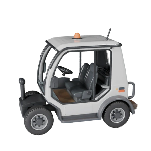 Airport Baggage Tug 3D Model for Blender & Games -