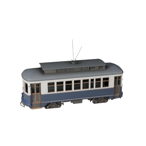 Vintage Tram 3D Model for Unreal Engine - Game Ready
