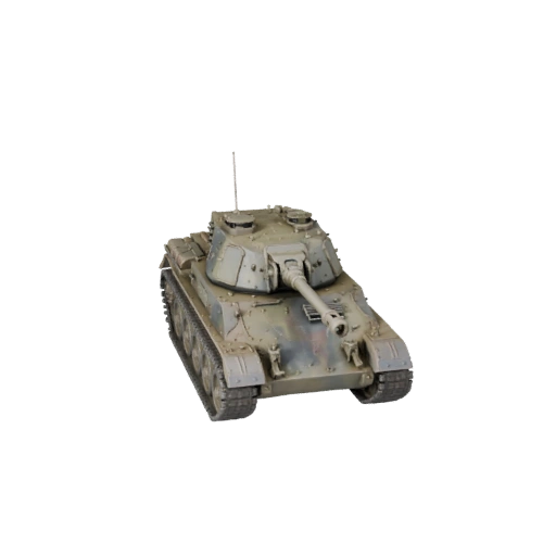 Modelo 3D de Tanque Pronto para Jogo para Uso em Tempo Real Ativo PBR