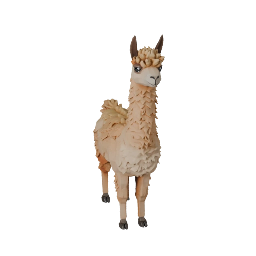 Modèle 3D d'Alpaga Low Poly - Asset de Jeu Unity avec FBX | Libre de Droits