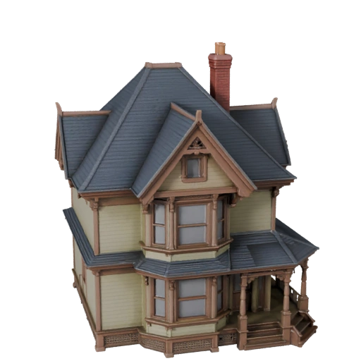 Victorian House 3D Model for Blender - Render Asset