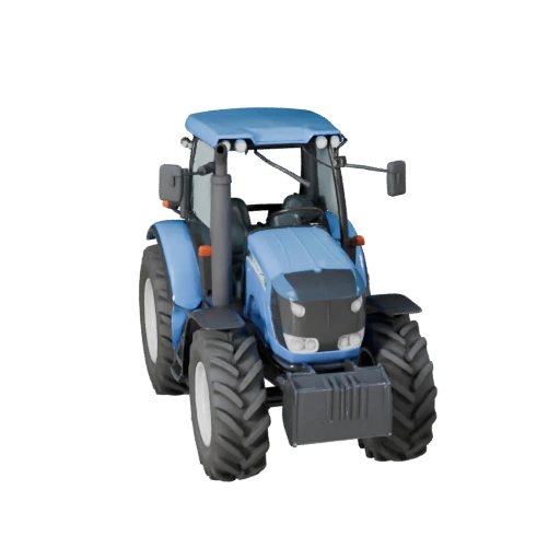 Modelo 3D de Trator Agrícola de Alto Poligonagem para Renderizações de Estúdio