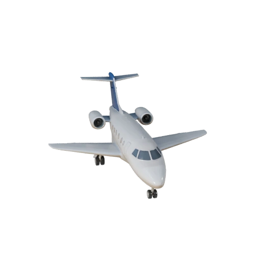 Private Jet 3D Model for Unity - Low Poly Game Asset