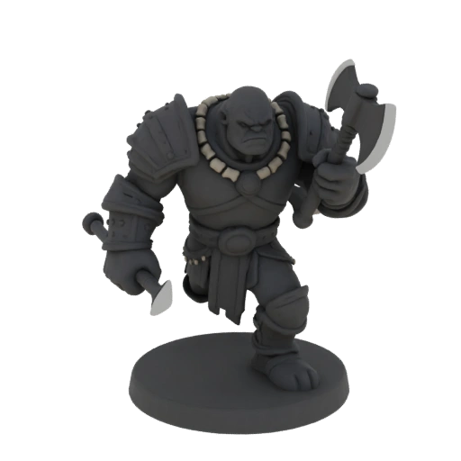 Medieval Orc Warlord Miniature STL