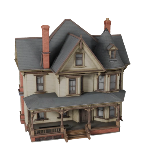 Victorian House 3D Model - Realistic Archviz Asset