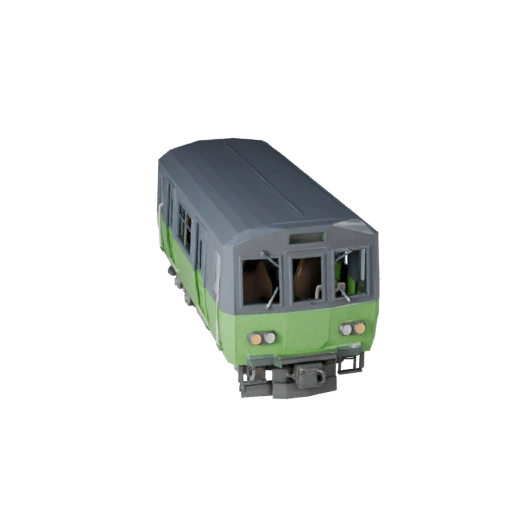 Low Poly Metro Train 3D Model for Unity & Unreal Games