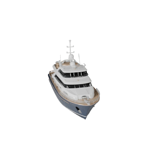 Modelo 3D de Yate Vintage para Blender - Activo Listo para Renderizar