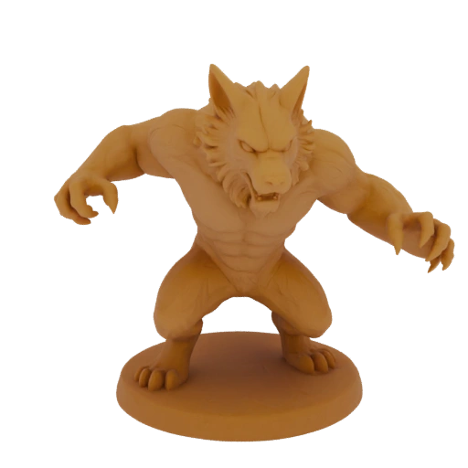 Miniatura STL de Inimigo Lobisomem de Fantasia