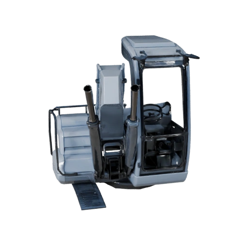 Modelo 3D de Excavadora de Alto Poligonaje para Renders de Estudio Activo PBR