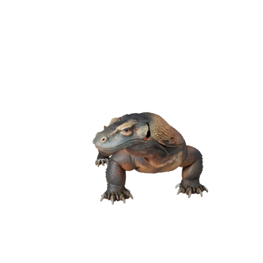 Modèle 3D réaliste de dragon de Komodo - Actif PBR riggé pour les jeux