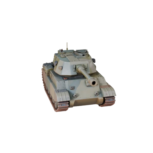 Мультяшный боевой танк 3D-модель для стилизованных игр, PBR-ресурс