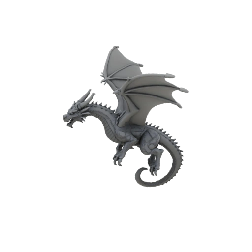 Miniatura de Dragão Chefe de Fantasia STL - Pouso