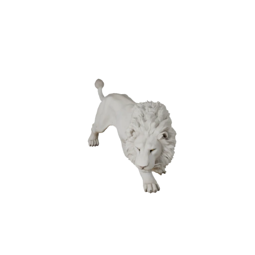 Realistic White Lion 3D Model - Rigged PBR Asset for Games