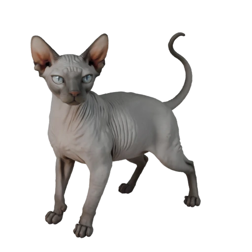 Modelo 3D Gato Sphynx para Blender - Asset PBR com Texturas | PBR