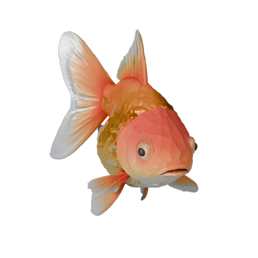 High Poly Goldfish 3D Model - Detailed STL Asset for Printing