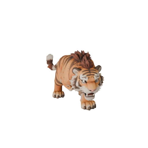 Cartoon Siberian Tiger 3D Model - Stylized Asset for Animation