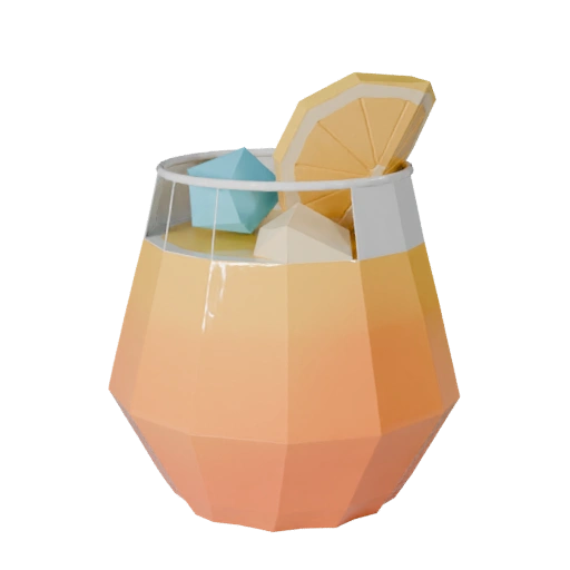 Verre à cocktail - Modèle 3D pour niveaux de jeu