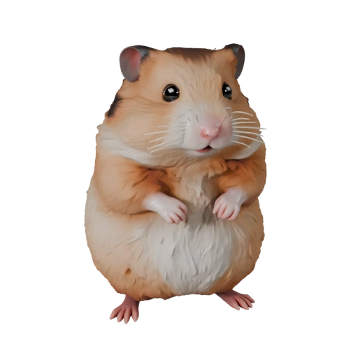 High Poly Hamster 3D Model - Detailed STL Asset for Printing