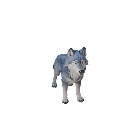 Cartoon Arctic Wolf 3D Model - Stylized Asset for Animation