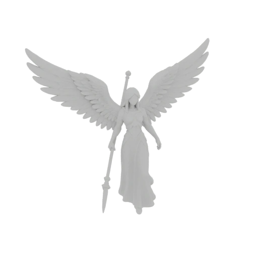 Fantasy Angel Guardian Miniature STL - Wing Spread