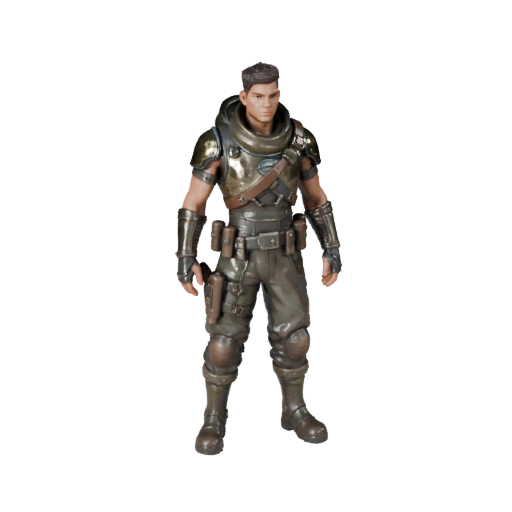 Post-Apoc Survivor Character Model - Rigged - Battle-Hardened