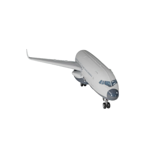 Avión Comercial 3D Modelo para Blender - Listo para Renderizar