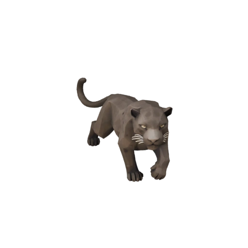 Low Poly Panther 3D Model - Unity Game Asset with FBX | Royalty-Free