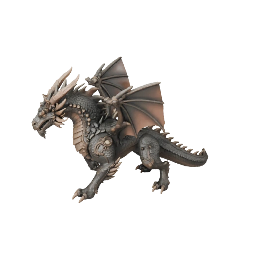 Modelo 3D Dragão Ósseo de Alta Poligonagem - Ativo STL Detalhado para Impressão