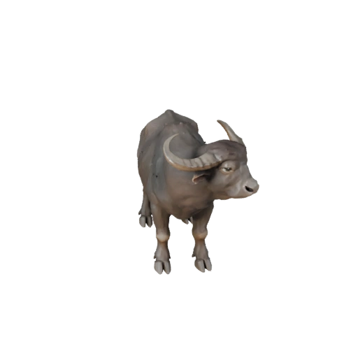 Low Poly Water Buffalo 3D Model - Unity Game Asset with FBX