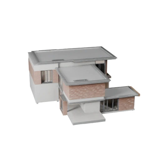 Modelo 3D de Casa Moderna para Blender - Recurso de Renderizado para Arquitectura