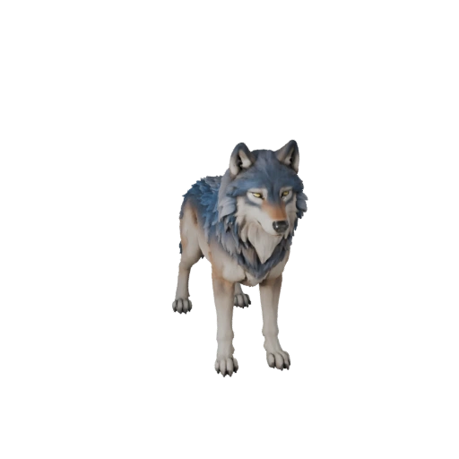 High Poly Arctic Wolf 3D Model - Detailed STL Asset for Printing