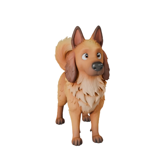 Modello 3D Cane Cartone Animato - Asset Stilizzato per Animazione | Royalty-Free