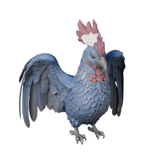 Modelo 3D de Cacatua Alto Poligonagem - Ativo STL Detalhado para Impressão