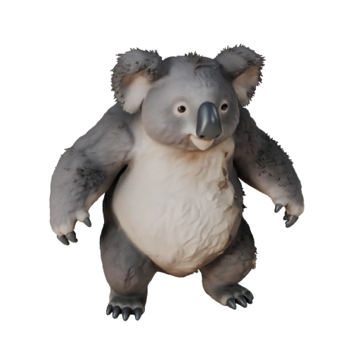 Modello 3D Koala Realistico - Asset PBR Rigged per Giochi | Royalty-Free
