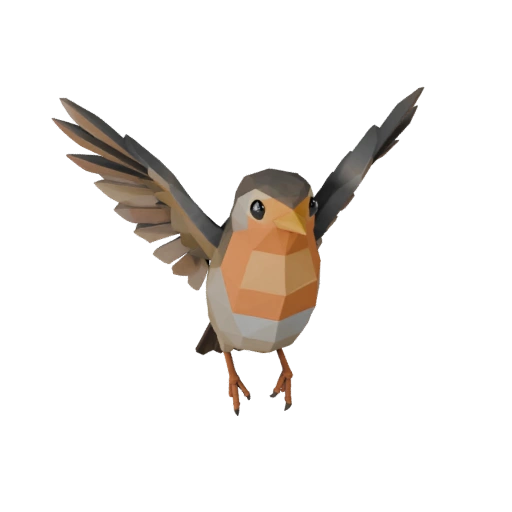 Modelo 3D de Pisco Baixo Poli - Asset para Jogos Unity com FBX | Livre de Royalties