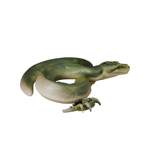 Realistic Green Anaconda 3D Model - Rigged PBR Asset for Games