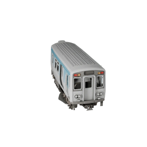 Metro Train 3D Model for Unity - Low Poly Game Asset